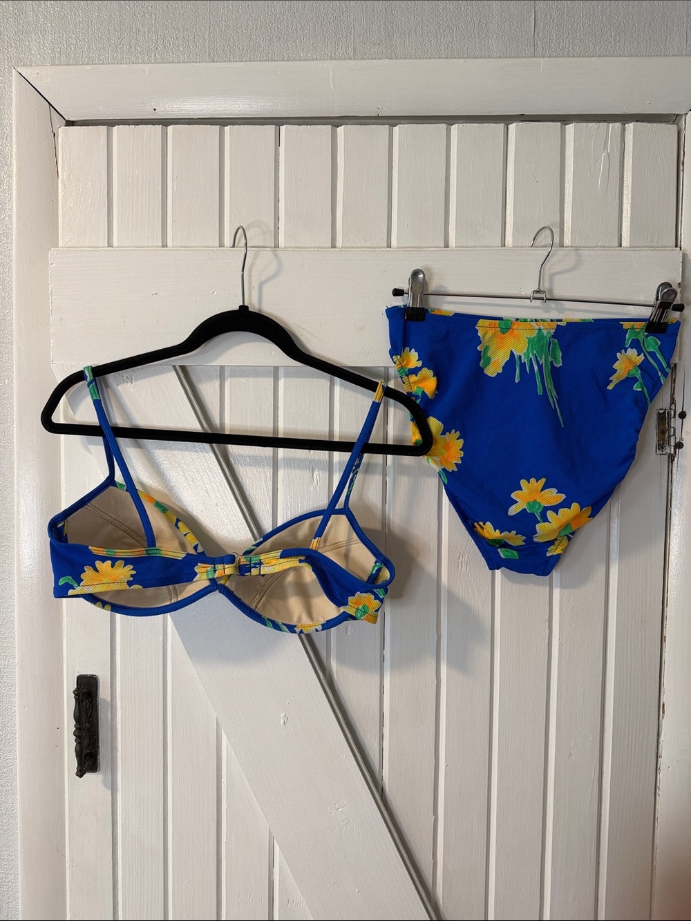 Blue Floral Two-Piece Bikini Set - Picture 2 of 4